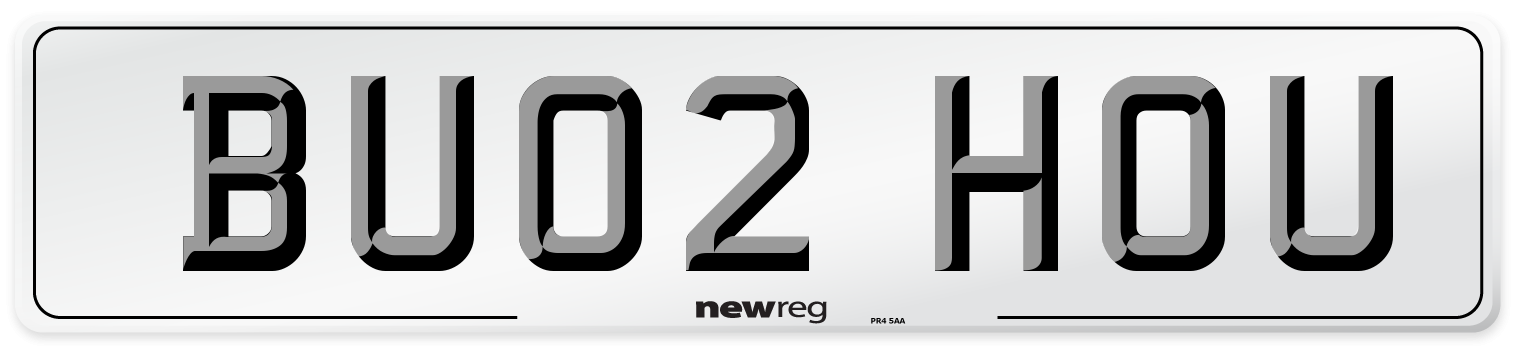 BU02 HOU Number Plate from New Reg